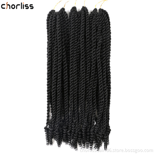 New Style18''14'' Bug Ombre dreadlocks Senegal Twist Spring Curly End Afro Synthetic Crochet Braiding Hair For Black Women Daily